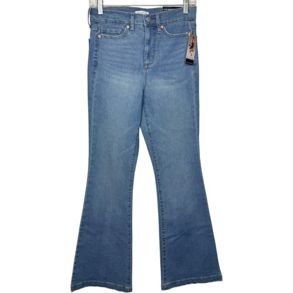 Sofia Jeans Flare 2‎ Blue New High Rise Luxe Vintage Denim Boho Western Festival